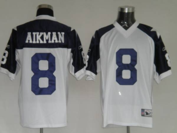 Dallas Cowboys #8 Troy Aikman White Thanksgivings 75TH Throwback Jersey on  sale,for Cheap,wholesale from China