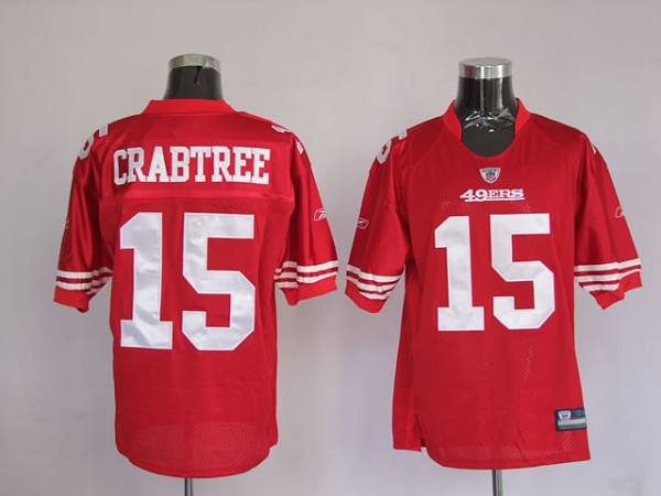 San Francisco 49ers Michael Crabtree #15 NFL Football Jersey Reebok Mens  Size L